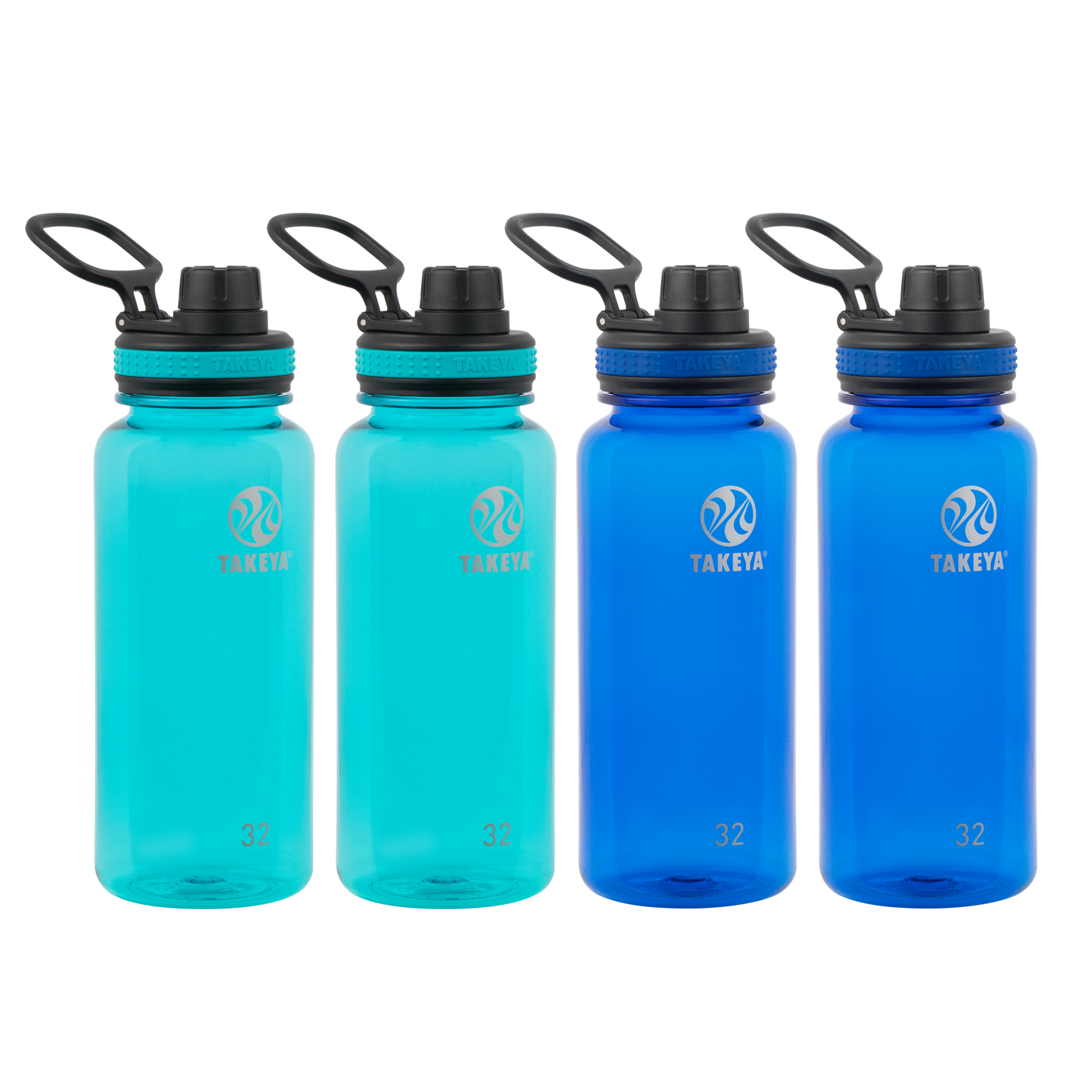 tritan-water-bottle-with-spout-lid-4-pack-a3 50276-Tritan-Spout-32-4pk-Ocean-Royal-angle.png