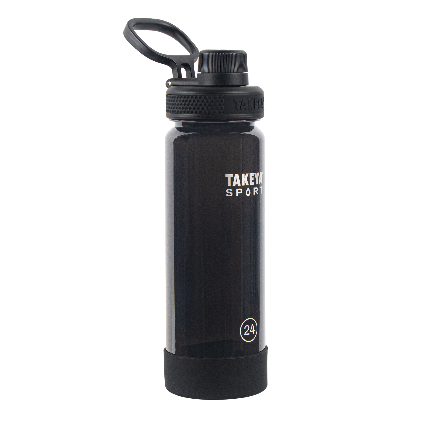 tritan-sport-water-bottle-with-spout-lid-u9 51664-TKS-Tritan-Spout-24-GrandSlamBlack-frontangle.png