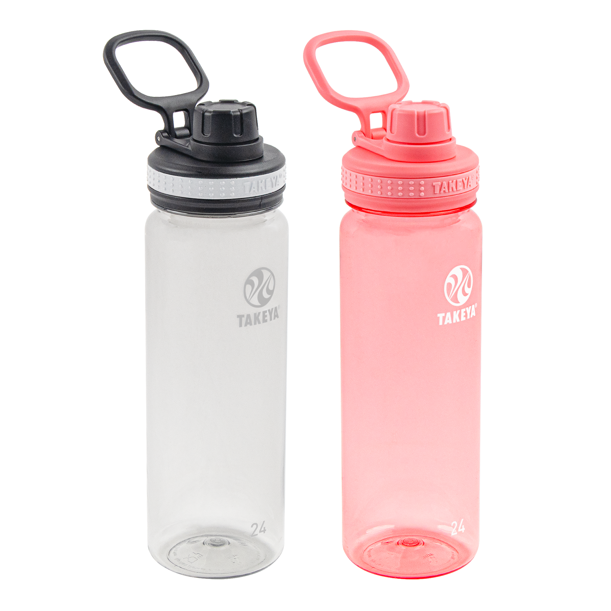 tritan-water-bottle-bundle-with-spout-lid-2-pack-r6 51689-Tritan-Spout-24-2pk-Clear-FlutterPink-angle_2e2a67e8-7240-4517-90e1-85605eacf4b2.png
