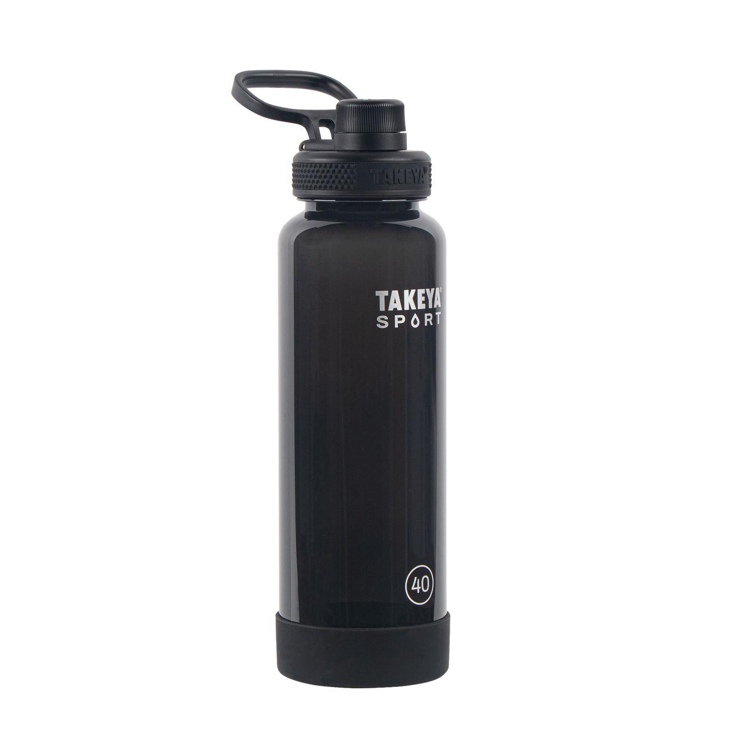 tritan-sport-water-bottle-with-spout-lid-u9 52023-TKS-Tritan-Spout-40-GrandSlamBlack-frontangle.png