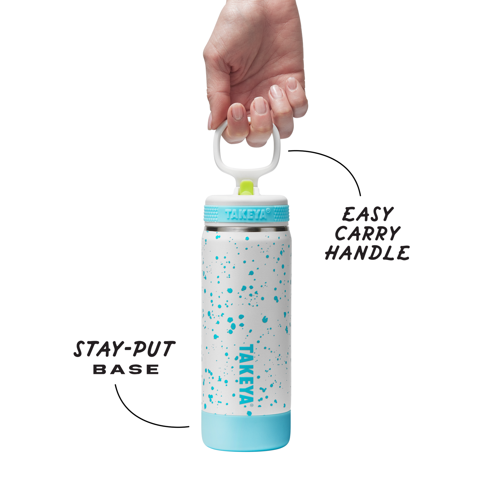 glow-in-the-dark-sport-kids-water-bottle-confetti-with-straw-lid-u3 TKS_SP25_CoreKidsGIDConfetti_StwBtl_CloudGlow_18oz_51368_v3_sRGB-Callout.png